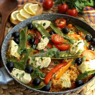 Vegetable paella by Yotam Ottolenghi from